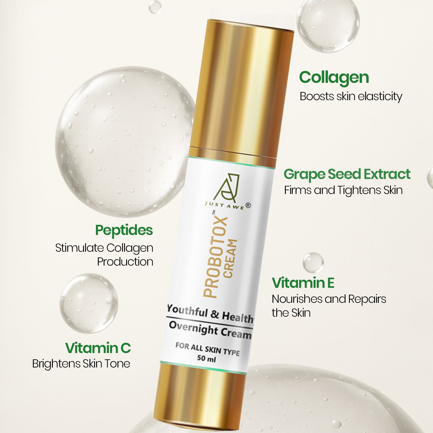 Just Awe Probotox Overnight Cream 50g