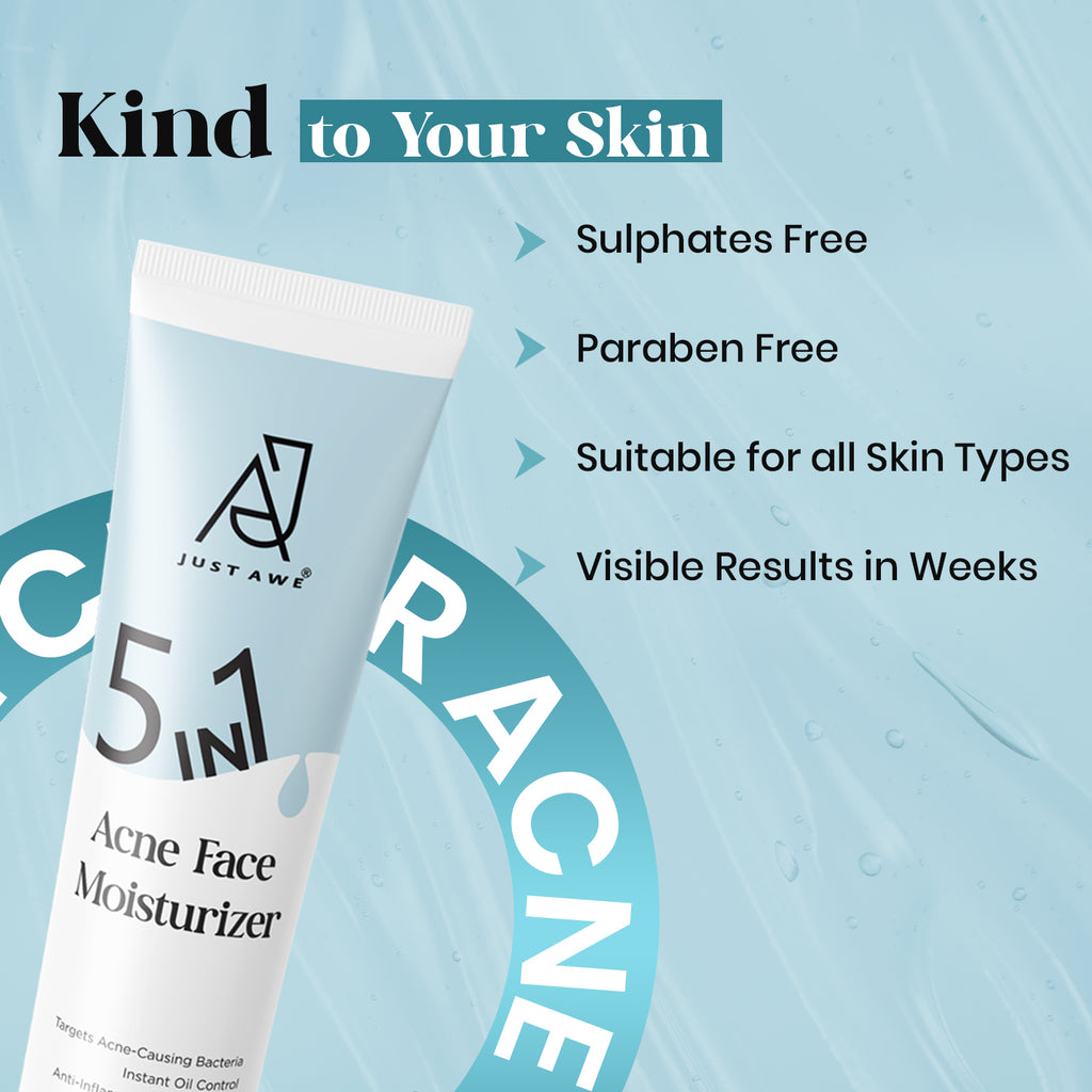 Just Awe 5 In-1 Acne Face Moisturizer - 50gm
